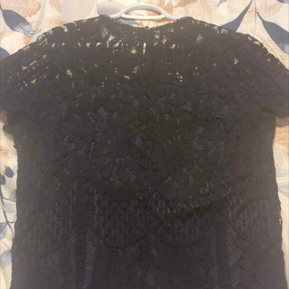 Dark blue lacy top/ large/ blouse/ cute - Picture 1 of 2